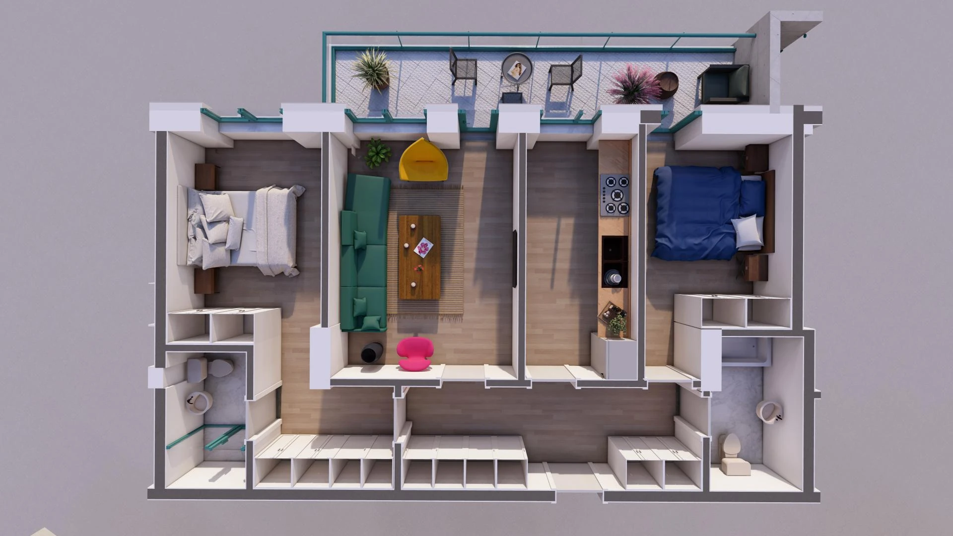 Planul locuinței C1 / 71