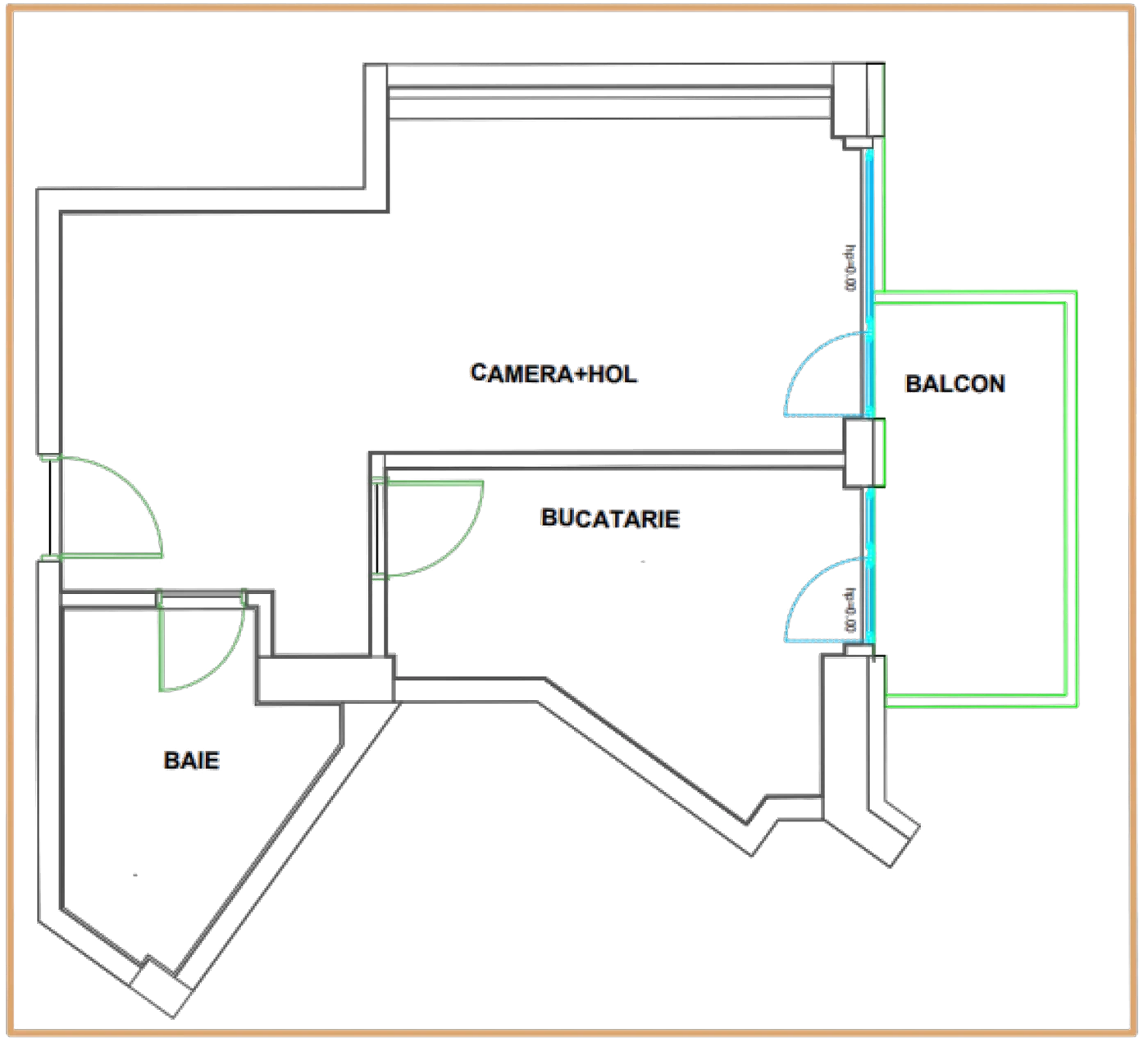 Plan Garsonieră C1 / 26