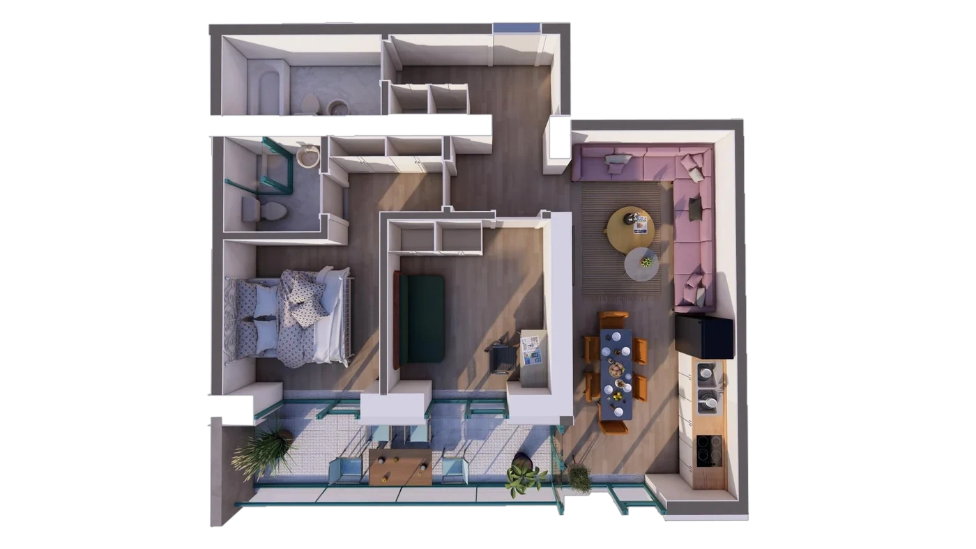 Plan 3 camere C1 / 32