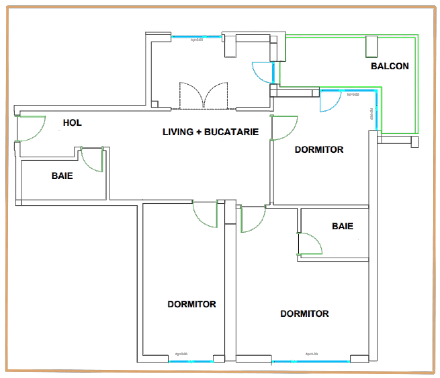 Plan 4 camere C1 / 4