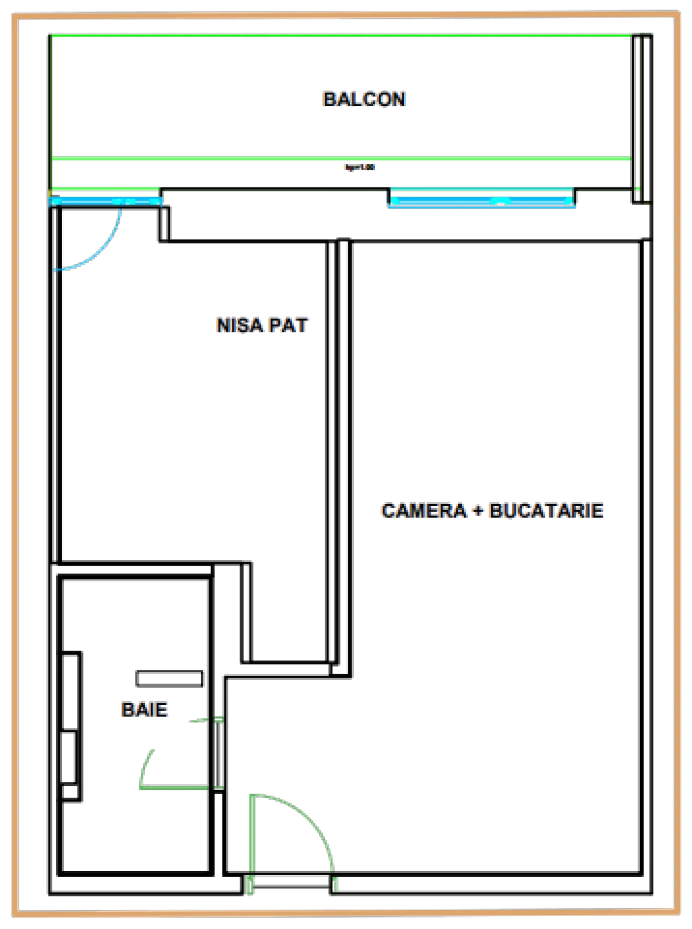 Floor plan Open-plan home C1 / 62