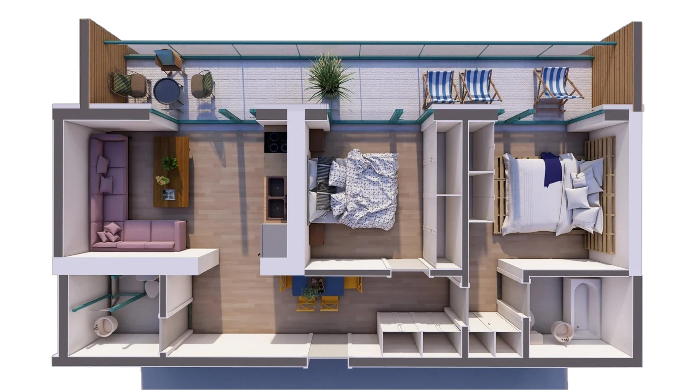Plan 3 camere C1 / 97