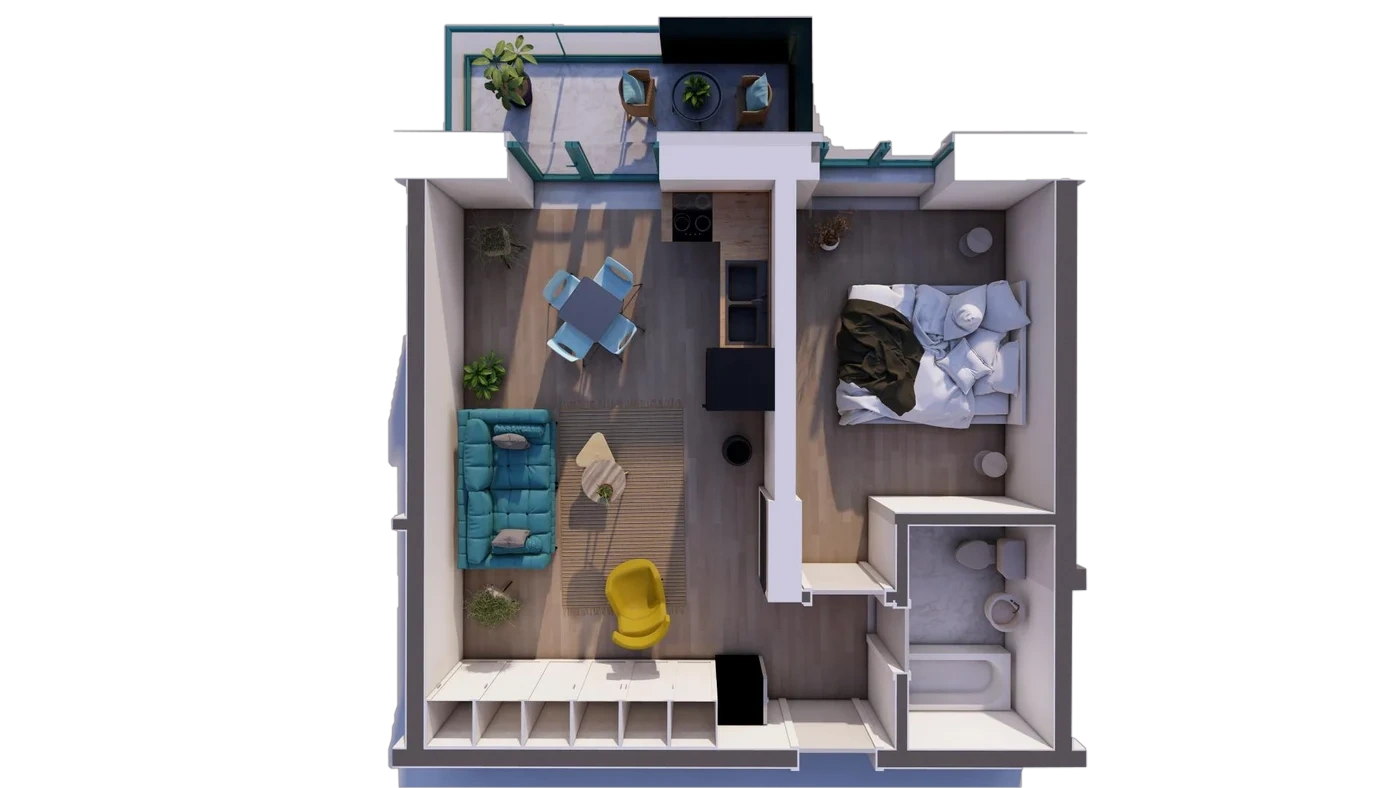 Plan 2 camere C2 / 11