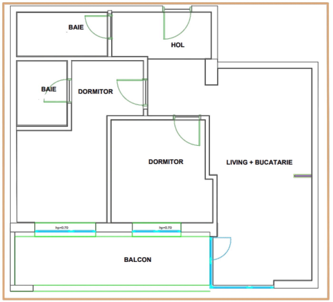 Plan 3 camere C2 / 17